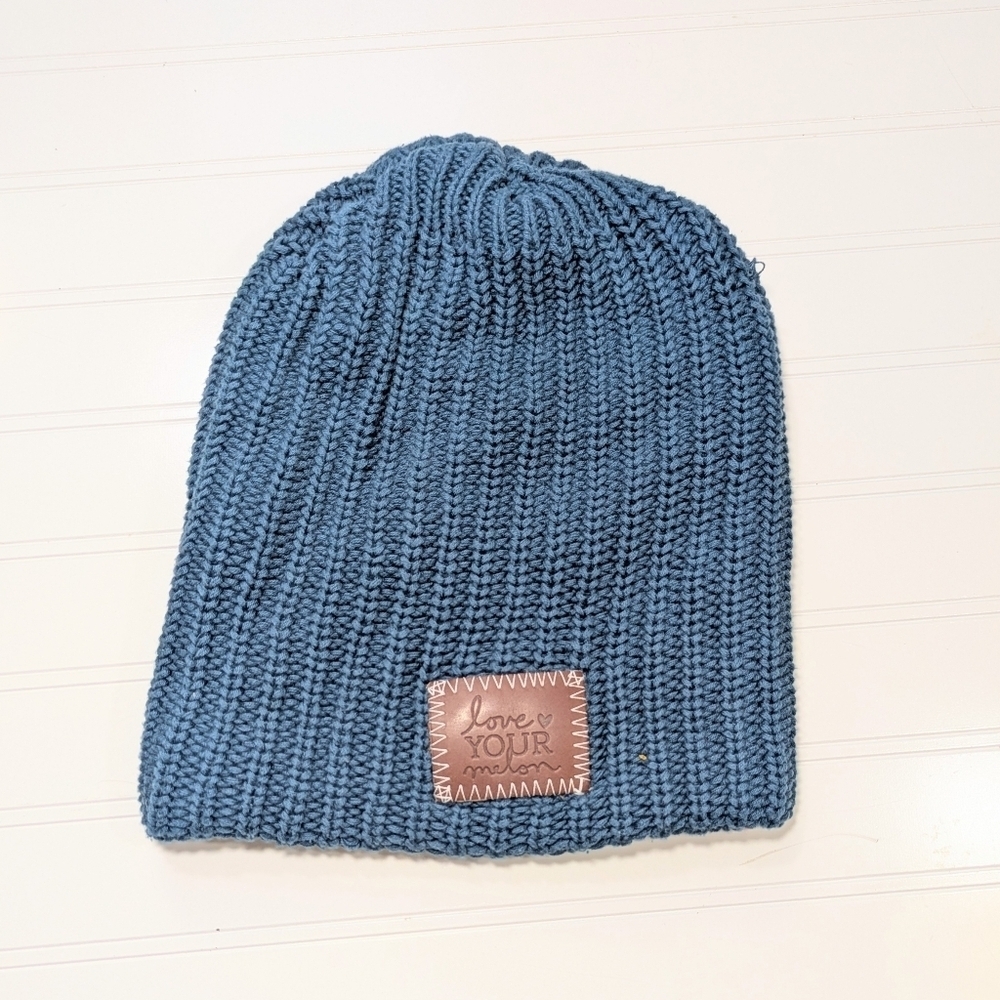 Love Your Melon Blue Cotton Beanie